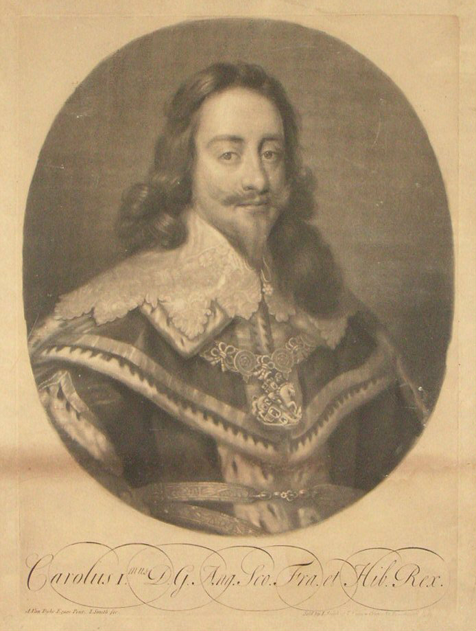 Mezzotint - Carolus I mus D.G. Ang. Sco. Fra. et Hib. Rex - Smith